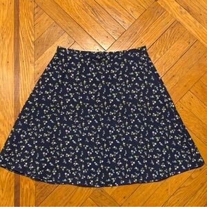 Floral Navy Skirt
